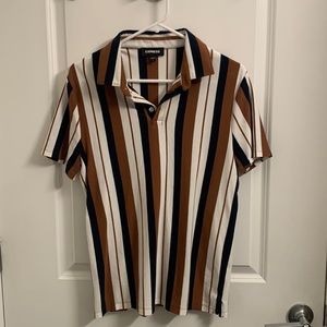 Express vertical striped men’s polo